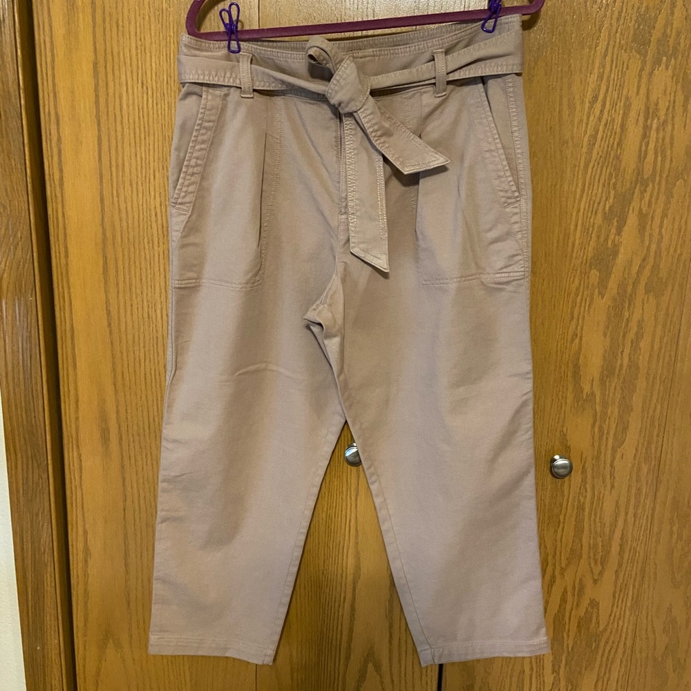 ✨NWT LOFT PETITE TIE WAIST STRAIGHT PANTS✨